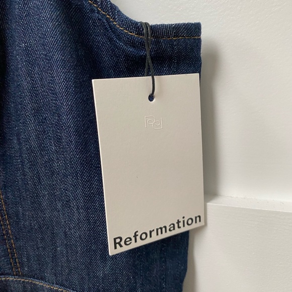 Reformation denim corset midi dress - Picture 6 of 11